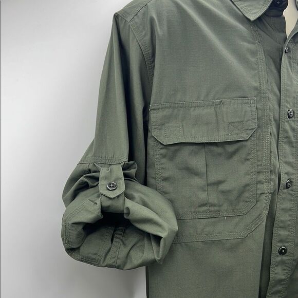 5.11 Tactical Green Casual Button Down Shirt Durable Design - Picture 6 of 9